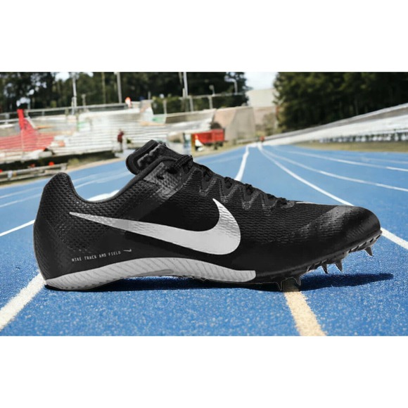 NIKE Black Zoom Rival Sprint Track Spikes Shoes DC8753 New Fast Ship Mens 12 - Picture 9 of 15